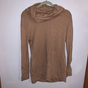 cowl neck thick long sleeve shirt